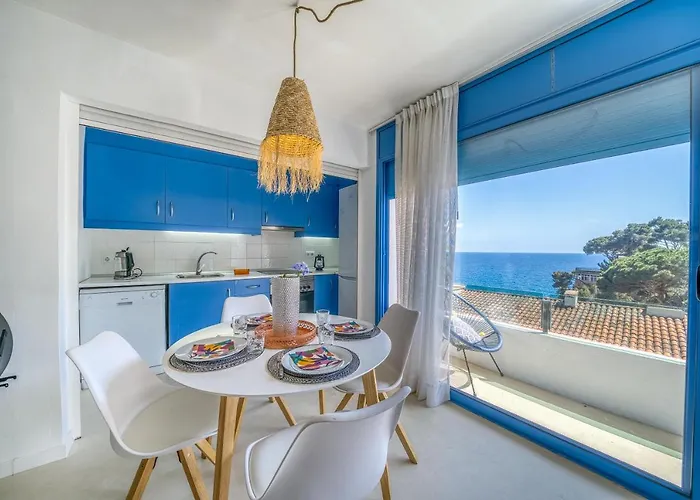 Perla Azul Lux, Vista Mar En Cala Canyelles, Aircon Lägenhet *