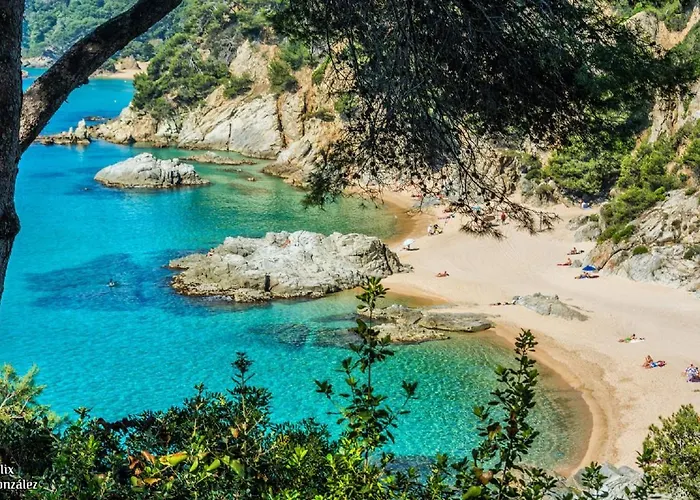 Perla Azul Lux, Vista Mar En Cala Canyelles, Aircon Lägenhet *